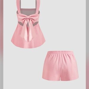 Cider Pink Bow tweed set